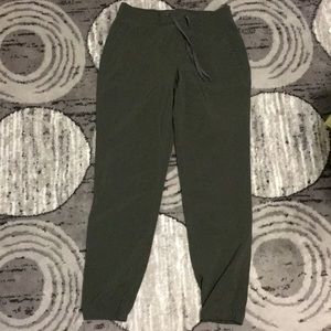 Eddie Bauer Olive Green Pants with Drawstring